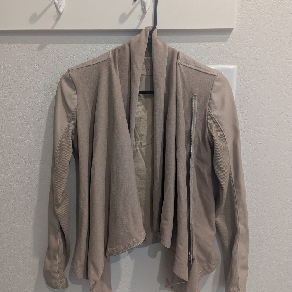 Blank NYC Blush Drape Front Blazer
